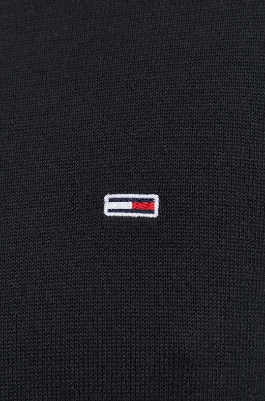 Хлопковый свитер Tommy Jeans DM0DM18895 чёрный