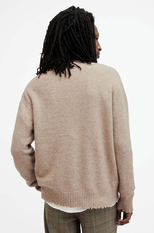 AllSaints sukienka z wełną TIAGO beżowy MK011KA