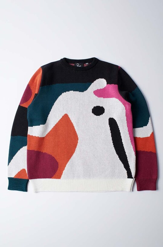 by Parra cotton jumper Grand Ghost Caves Knitted