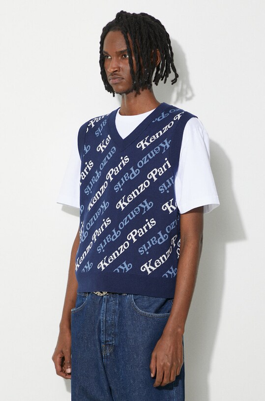 Vesta s příměsí vlny Kenzo by Verdy Vest námořnická modř FE55PU4583CB.77