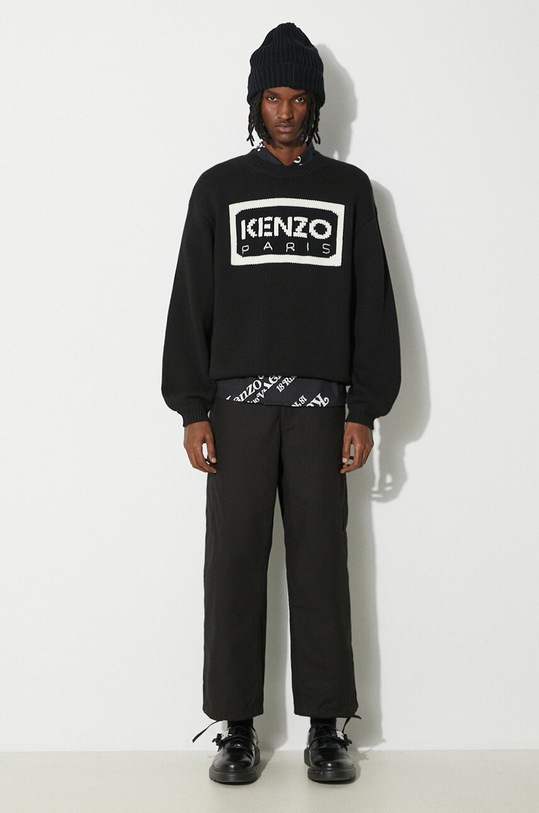 Kenzo maglione in misto lana Bicolor Kenzo Paris Jumper FD55PU3833LA.99 nero SS24