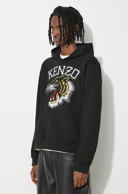 Kenzo cotton sweatshirt Tiger Varsity Slim Hoodie black FE55SW1864MF.99J