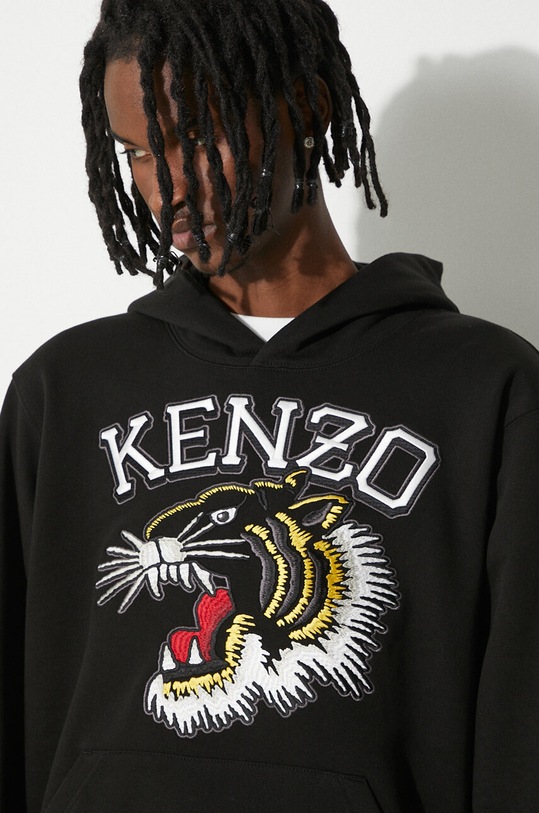 Kenzo cotton sweatshirt Tiger Varsity Slim Hoodie FE55SW1864MF.99J black