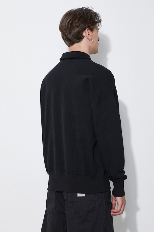 Oblečení Bavlněná mikina Billionaire Boys Club Collared Half Zip Sweater B24125 černá