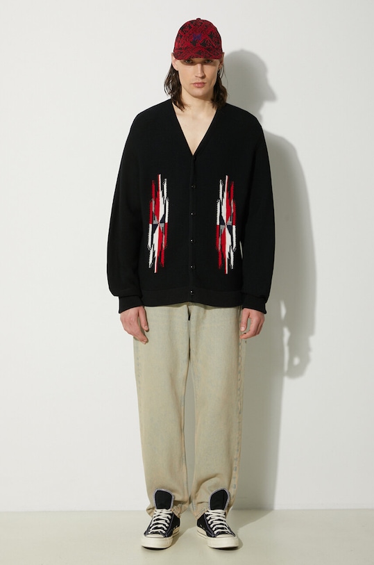 Вълнена жилетка Needles V Neck OT268 черен SS24