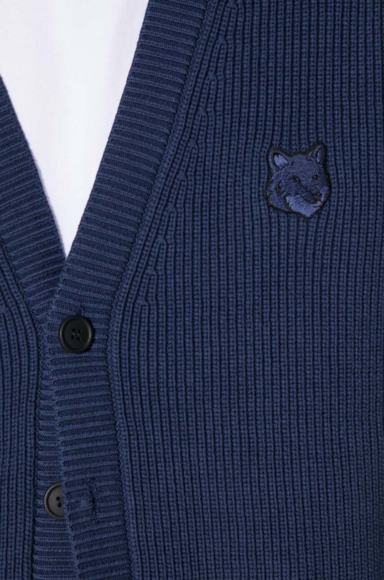 Neil Barrett cardigan Bold Fox Head Patch Comfort Ribbed Cardigan MM00506KT1098