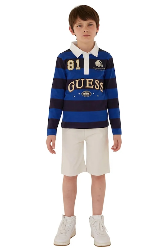 Dětské kraťasy Guess látka béžová L4RD06.WFPMA.PPYH