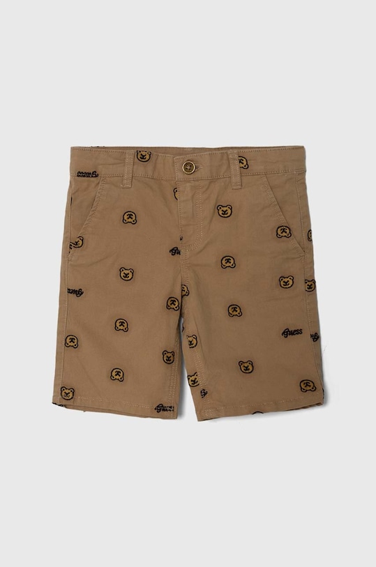 Детские шорты Guess узор бежевый N4RD04.WFY91.PPYH