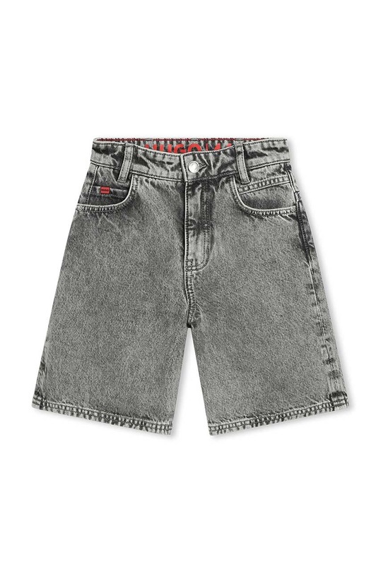 Παιδικό σορτς τζιν HUGO G00130. γκρί SS24