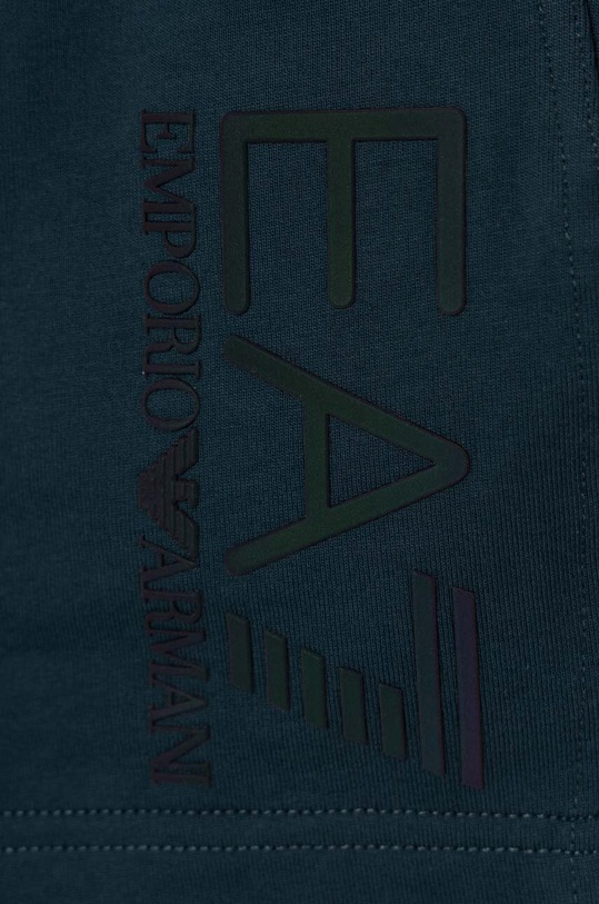 Chlapec Detské bavlnené šortky EA7 Emporio Armani 3DBS53.BJ05Z modrá