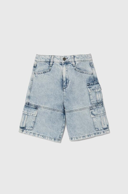 Детские джинсовые шорты Sisley casual голубой 4DW2Y900T.G.Seasonal