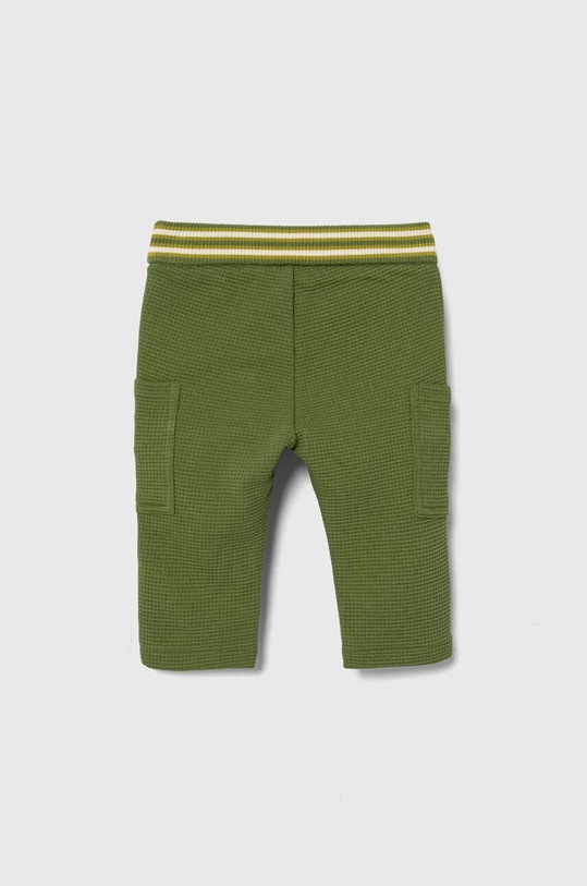 Emporio Armani spodnie bawełniane niemowlęce 3DHPJ5.3J5KZ zielony SS24