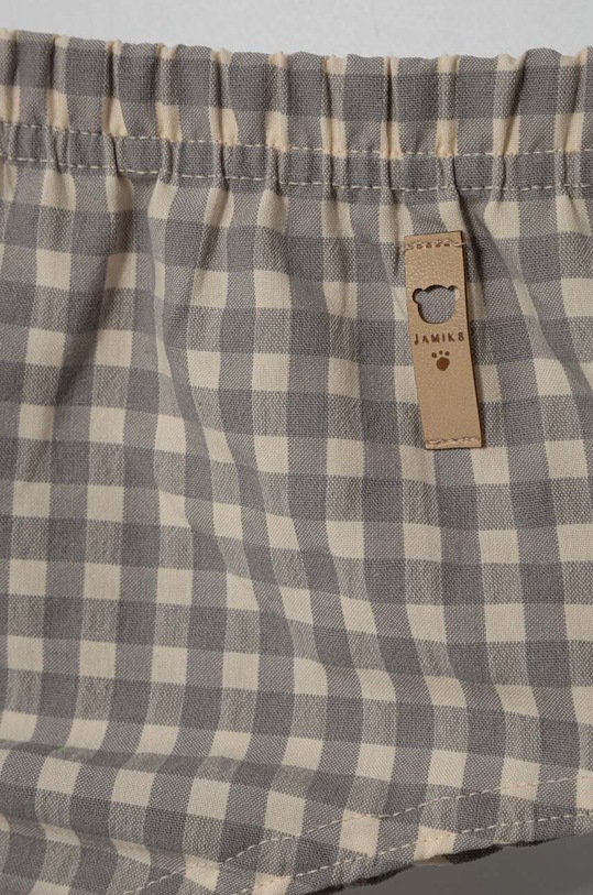 Băieți Jamiks pantaloni scurți din bumbac pentru bebeluși WIDAR.or.Bloom.JLG159.B gri