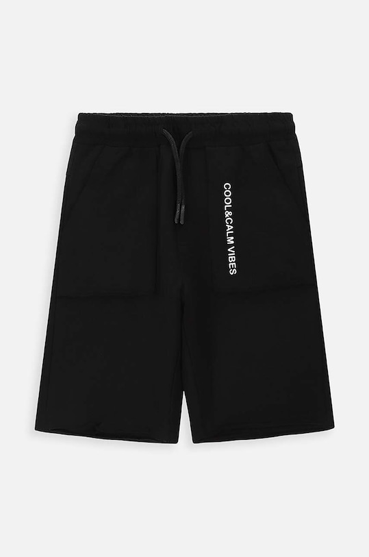 Detské bavlnené šortky Coccodrillo bavlna čierna WC4120501VBC