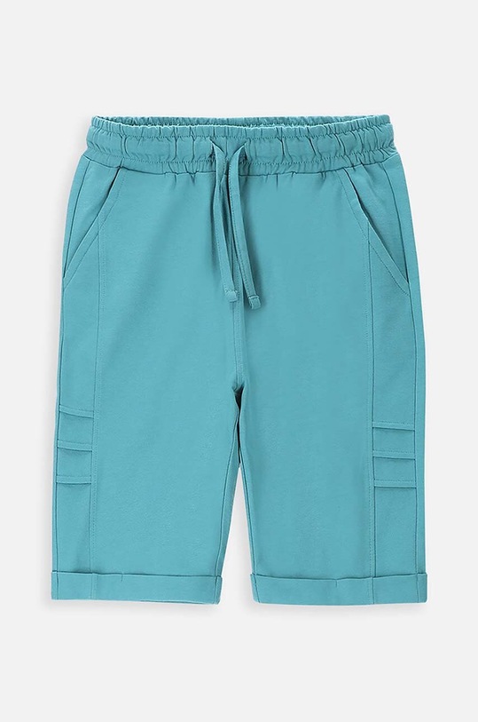 Detské bavlnené šortky Coccodrillo bavlna tyrkysová WC4120501HBJ