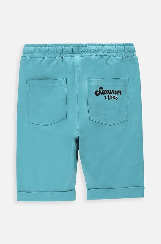 Detské bavlnené šortky Coccodrillo WC4120501HBJ tyrkysová SS24