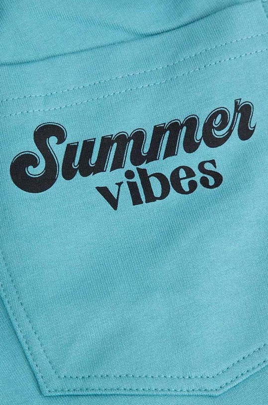 Detské bavlnené šortky Coccodrillo tyrkysová WC4120501HBJ