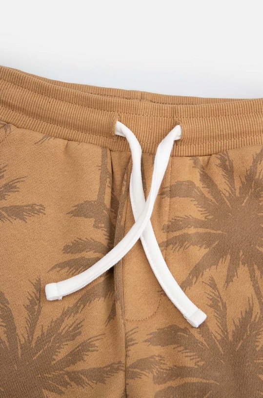 Coccodrillo szorty bawełniane dziecięce brązowy WC4120501NWK