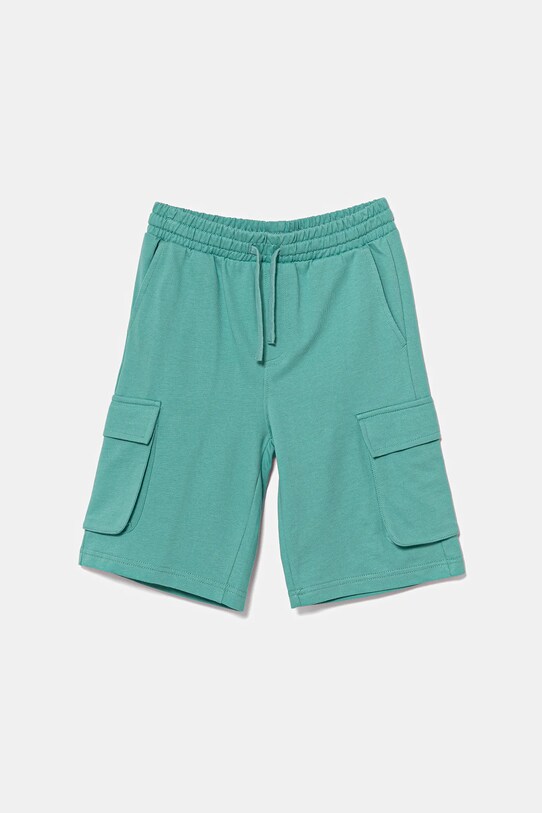 United Colors of Benetton szorty bawełniane turkusowy 39DJC902N.G.Seasonal