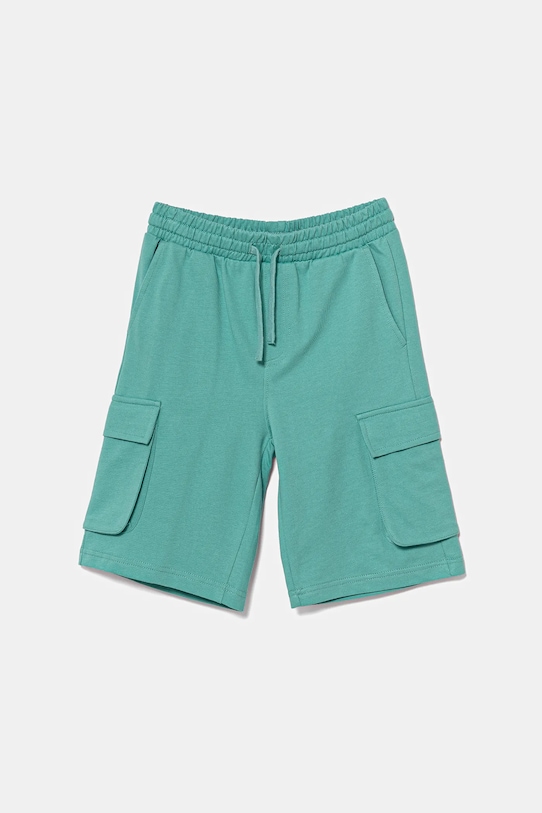 Βαμβακερό σορτσάκι United Colors of Benetton τιρκουάζ 39DJC902N.G.Seasonal