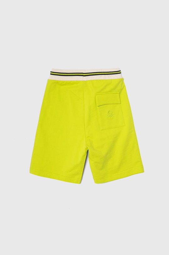 United Colors of Benetton szorty bawełniane dziecięce 3BC1C902J.G.Seasonal zielony SS24