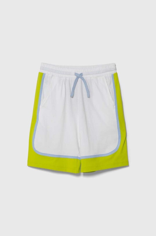 Детские хлопковые шорты United Colors of Benetton узор белый 3MI5C902R.G.Seasonal