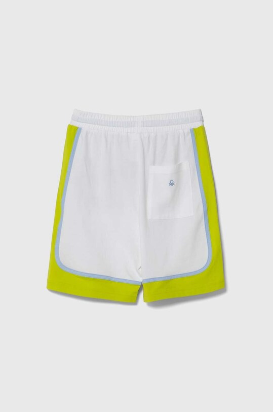 Детские хлопковые шорты United Colors of Benetton 3MI5C902R.G.Seasonal белый SS24