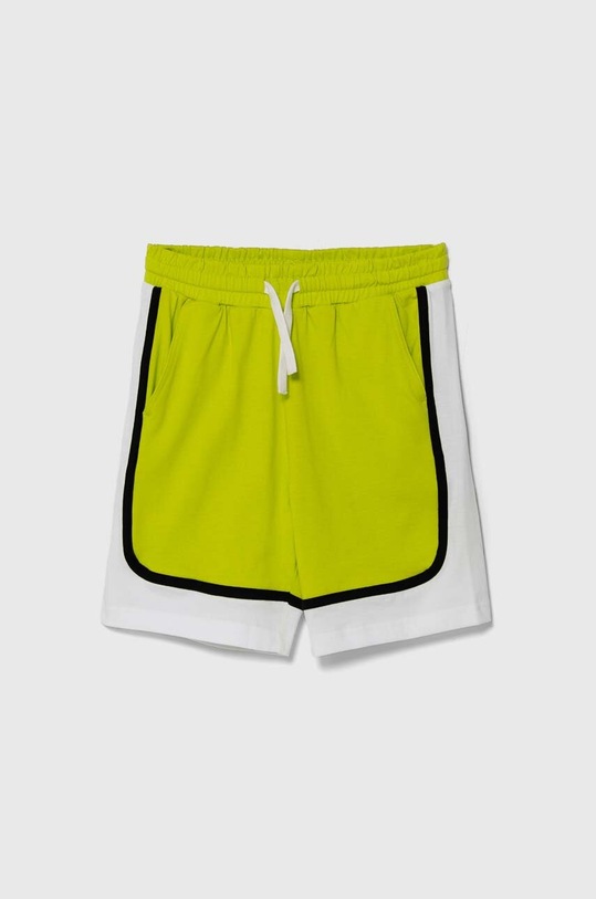 Dětské bavlněné šortky United Colors of Benetton pletenina zelená 3MI5C902R.G.Seasonal