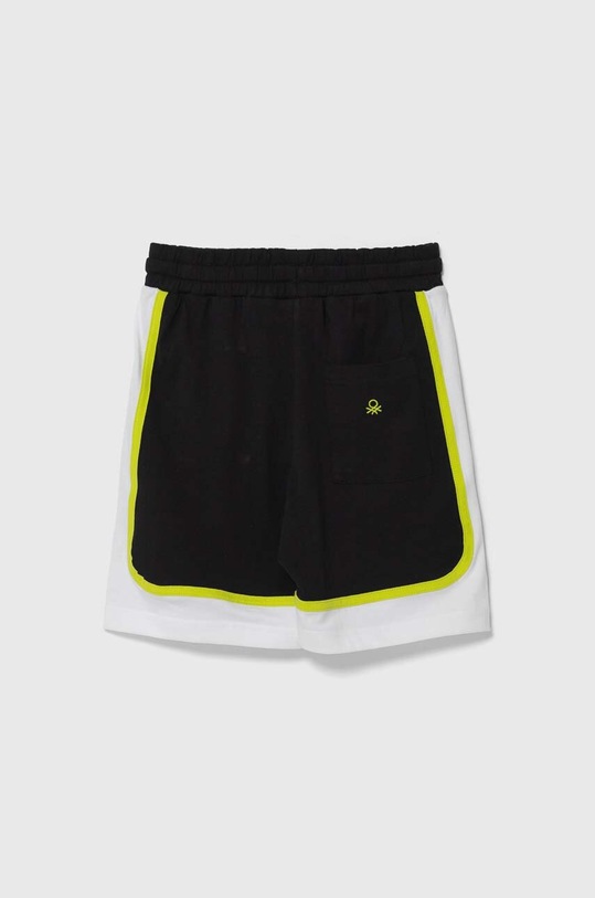 United Colors of Benetton szorty bawełniane dziecięce 3MI5C902R.G.Seasonal czarny SS24