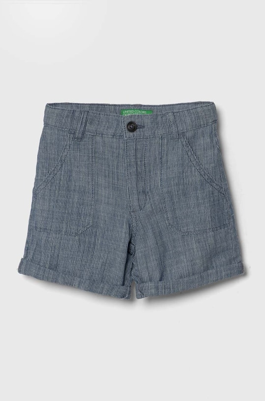 United Colors of Benetton szorty bawełniane dziecięce wzorzyste niebieski 43HUG9021.P.Seasonal