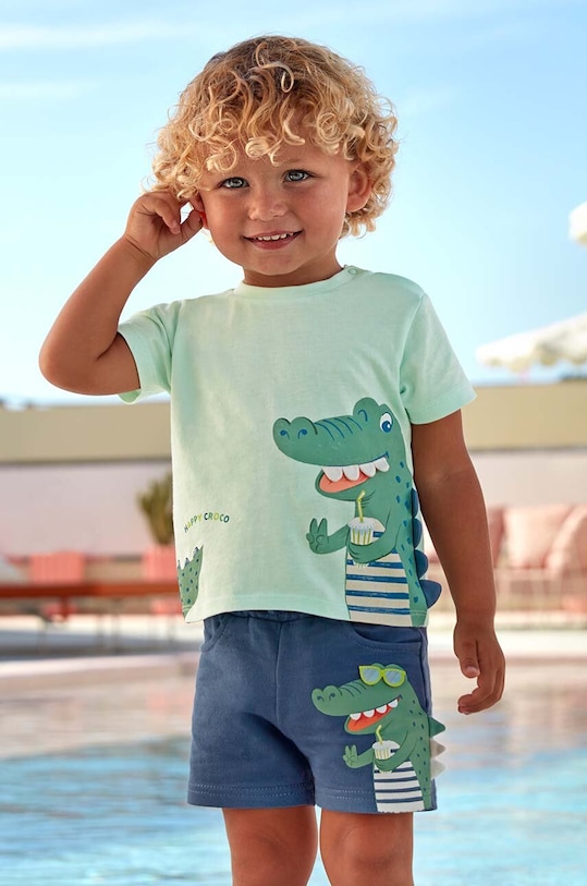 Σορτς μωρού Mayoral στάμπα μπλε 1240.3G.Baby.PPYH