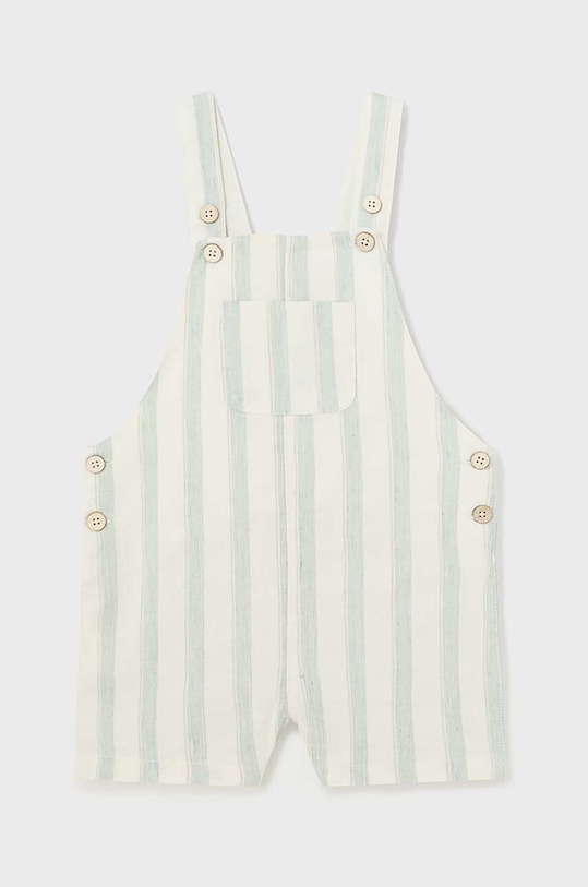 Βρεφικές σαλοπέτες με μια πινελιά από λινό Mayoral φόρμα πράσινο 1645.3E.Baby.PPYH