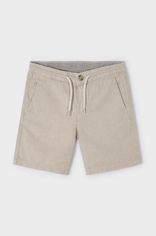 Mayoral szorty z domieszką lnu dziecięce 3249.5F.Mini.PPYH beżowy SS24