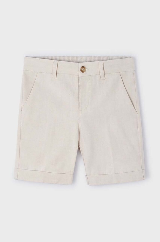 Mayoral szorty z domieszką lnu dziecięce 3267.5B.Mini.PPYH beżowy SS24