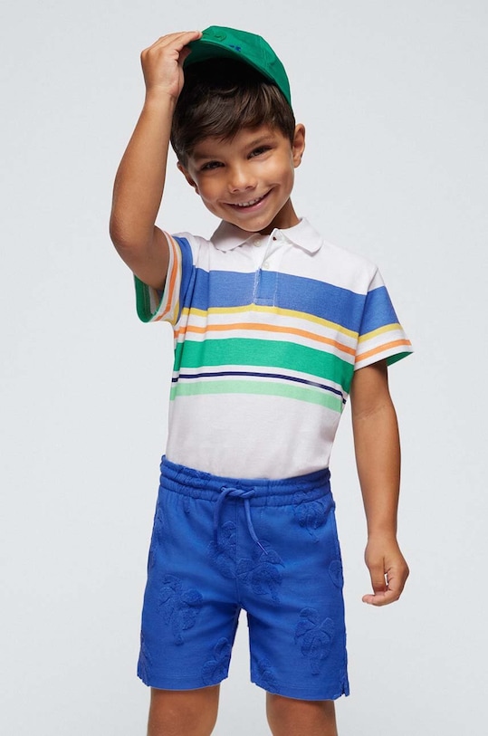 Dětské kraťasy Mayoral látka modrá 3271.5E.Mini.PPYH