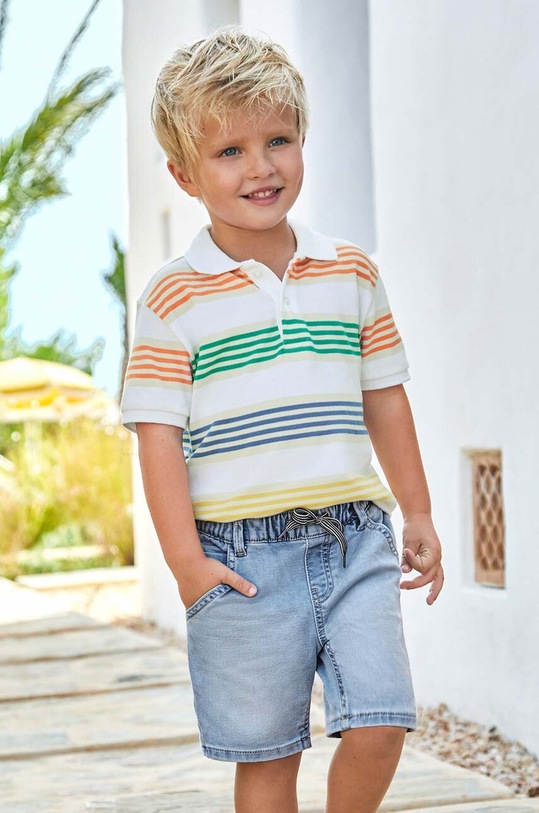 Mayoral szorty jeansowe dziecięce soft denim jogger z elastanem niebieski 3272.5F.Mini.PPYH