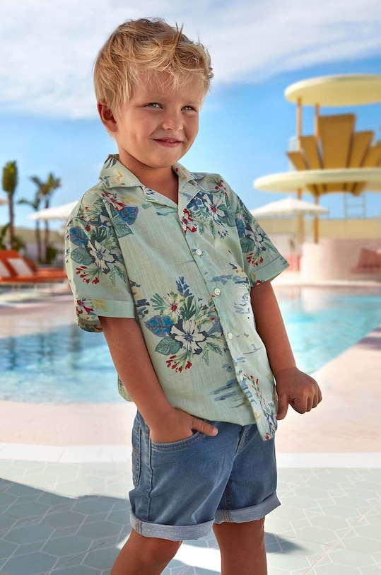 Mayoral szorty jeansowe dziecięce soft denim z elastanem niebieski 3274.5G.Mini.PPYH