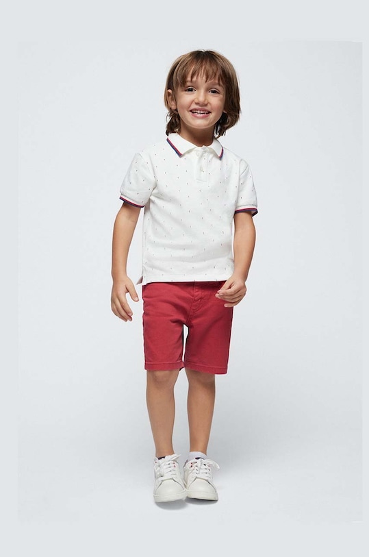 Mayoral szorty dziecięce z elastanem czerwony 3280.5J.Mini.PPYH