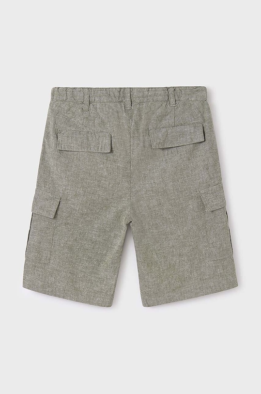 CHLAPEC Dětské šortky s příměsí lnu Mayoral 6285.7D.Junior.PPYH zelená