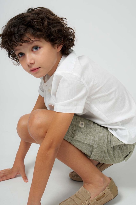 Dětské šortky s příměsí lnu Mayoral 6285.7D.Junior.PPYH
