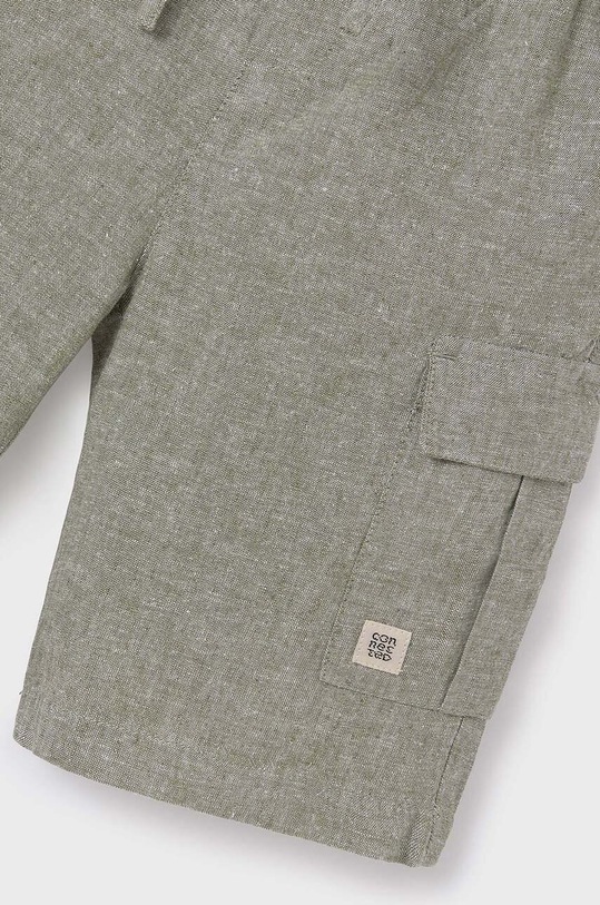 Dětské šortky s příměsí lnu Mayoral zelená 6285.7D.Junior.PPYH