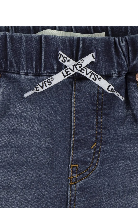 Chlapec Detské rifľové krátke nohavice Levi's LVB SKINNY DOBBY SHORT 9ED613 tmavomodrá