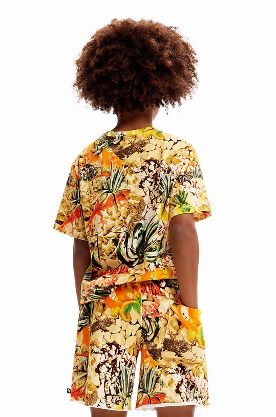 Desigual szorty bawełniane dziecięce 24SBPK06 brązowy