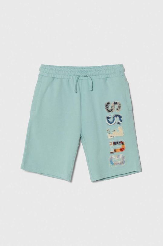 Παιδικό βαμβακερό σορτς Guess βαμβάκι τιρκουάζ L4GD04.KA6R3.PPYH