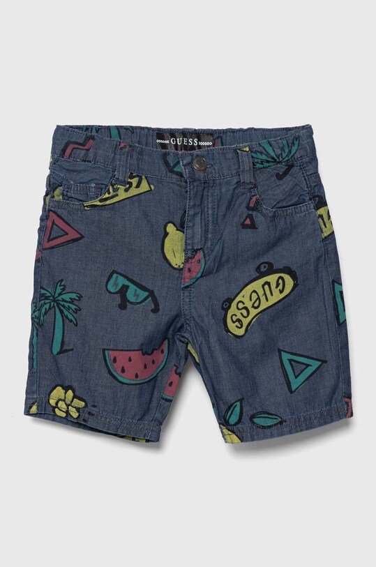 Guess pantaloni scurti din denim pentru copii casual albastru N4GD09.D5BW0.PPYH