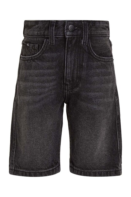 Дитячі джинсові шорти Calvin Klein Jeans IB0IB02002.PPYH чорний SS24