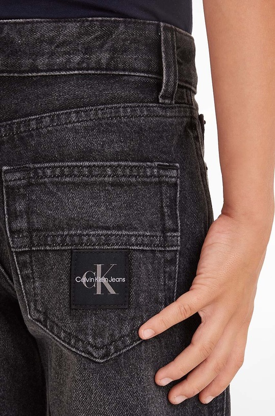 Дитячі джинсові шорти Calvin Klein Jeans IB0IB02002.PPYH чорний