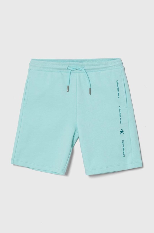 Παιδικό βαμβακερό σορτς Calvin Klein Jeans βαμβάκι τιρκουάζ IB0IB02061.128.176.PPYH