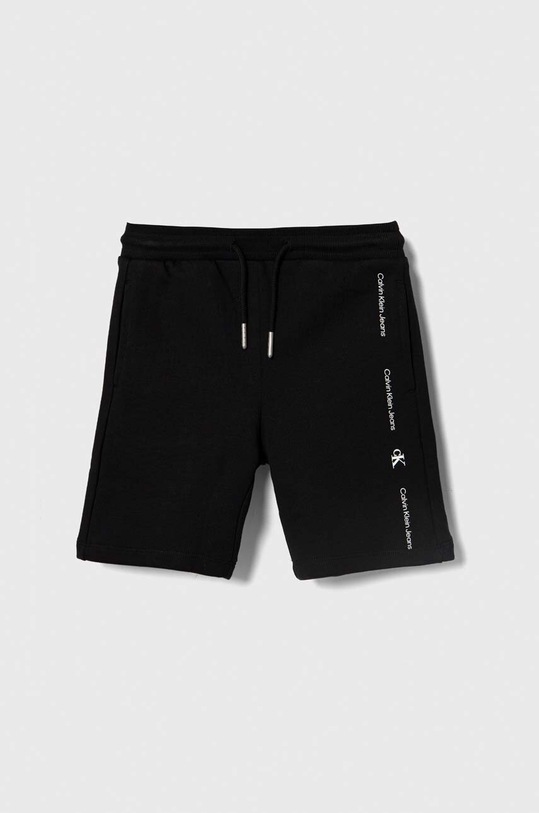 Detské bavlnené šortky Calvin Klein Jeans bavlna čierna IB0IB02061.128.176.PPYH