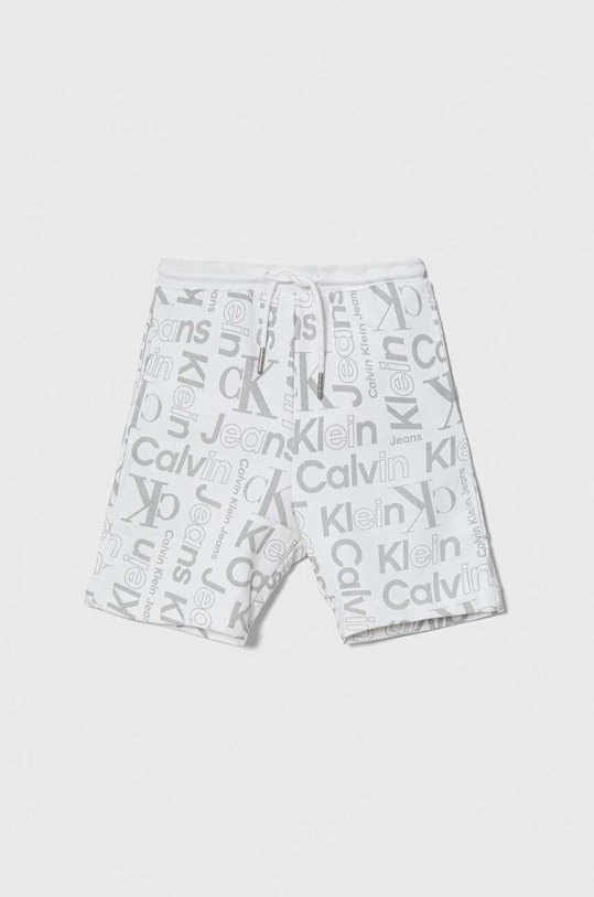 Calvin Klein Jeans szorty bawełniane dziecięce wzorzyste szary IB0IB02105.PPYH